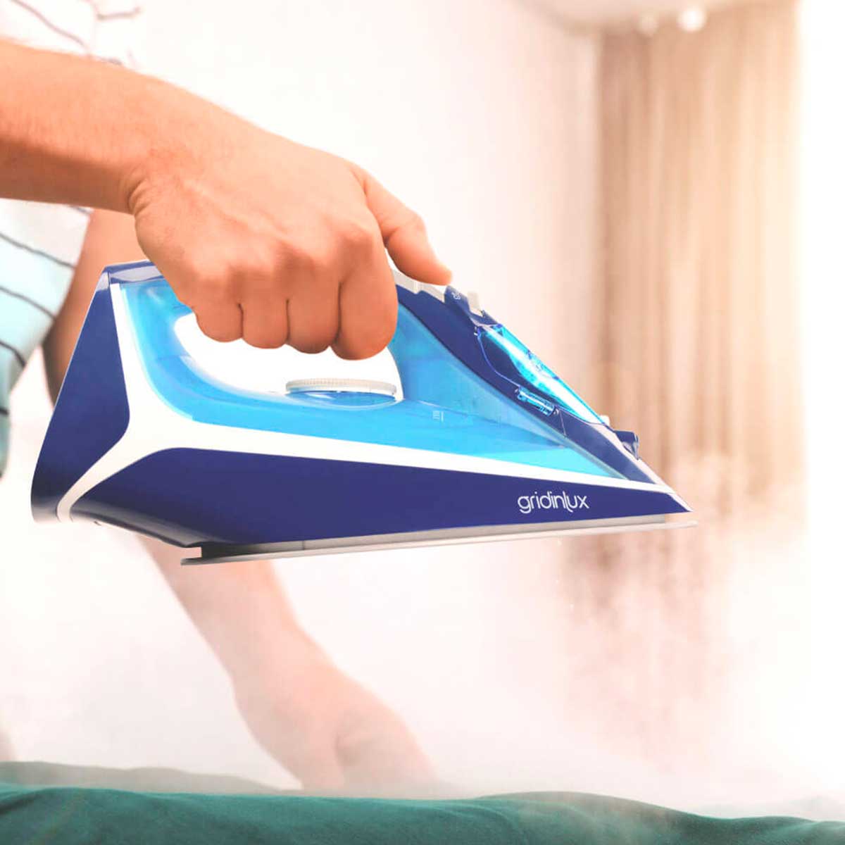 Plancha Vapor Ropa Sin Cable 2600W Cerámica Inalámbrica Gridinlux