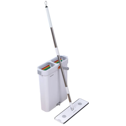 Set de Mopa Plana JOYBOS con Cubeta Escurridora - Limpieza Húmeda y Seca para Todo Tipo de Suelos
